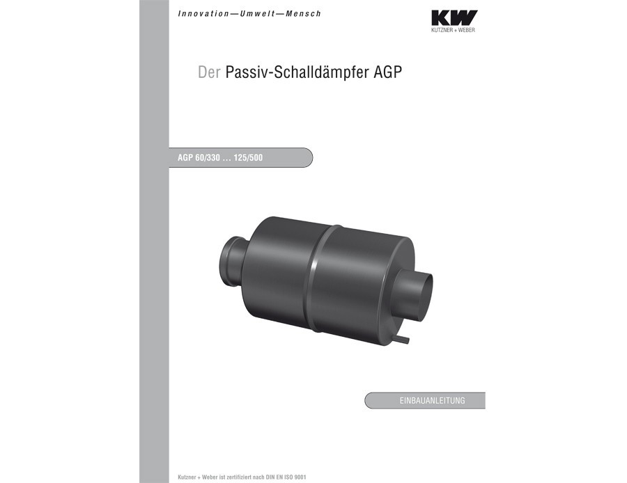 Der Passiv-Schalldämpfer Typ AGP 60/330 ... 125/500