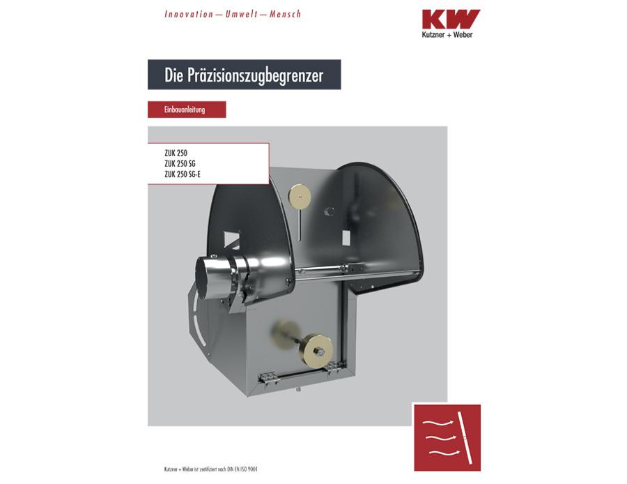 Nebenluftvorrichtungen–Zugbegrenzer Typ ZUK 250, Typ ZUK 250 SG,  Typ ZUK 250 SG-E
