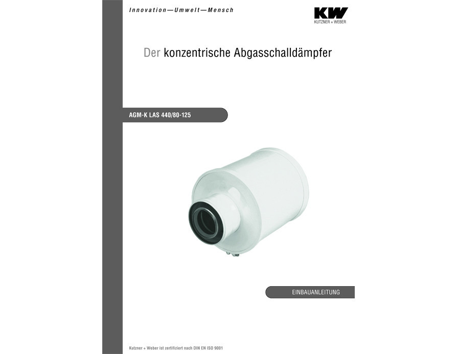 Der konzentrische Abgasschalldämpfer Typ AGM-K LAS 440/80-125